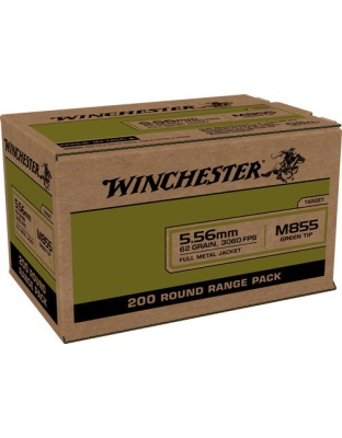 Win Ammo Usa 5.56x45 Case Lot - 62gr. Green Tip 800rd Case