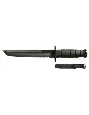Ka-bar Tanto Knife - 8" W-plastic Sheath Black