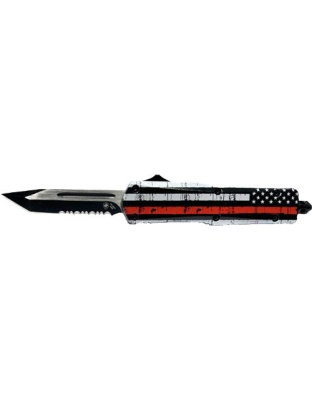 Templar Knife Small Otf Back - The Red 3.5" Blk Tanto Srrted