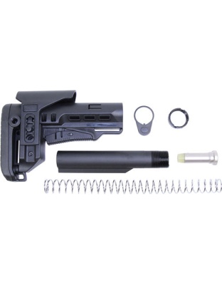 Guntec Multi Cal Collapsible - Stock Set W-adj Cheek Riser