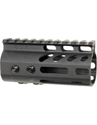 Guntec Ultra Light Handguard - 4" M-lok Black