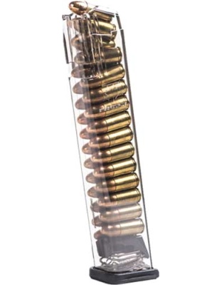 Ets Magazine Glock 17 9mm 27rd - Translucent Fits 17-19-26-34