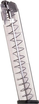 Ets Magazine Glock 18 9mm 31rd - Translucent Fits 17-19-26-34