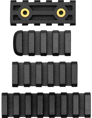 Ab Arms Rail Combo Pack Ltf - 7-5-4 Slot Rails Black