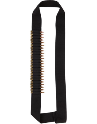 Bulldog Rifle Ammo Bandolier - Holds 24 Cart 2" Webbing Blk