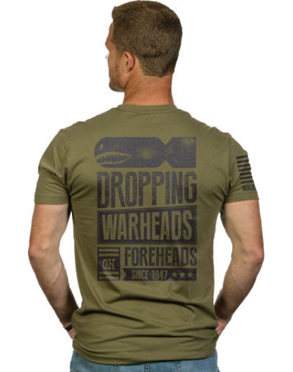 Nine Line Apparel Warheads On - Forheads Men's T-shirt Grn Lrg