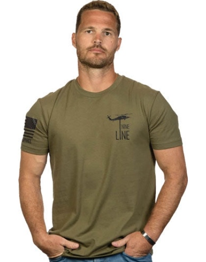 Nine Line Apparel Warheads On - Forheads Men's T-shirt Grn Lrg