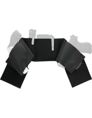 Galco Underwrap Blk Belly Band - 2 Leather Holsters Lrg 42-46
