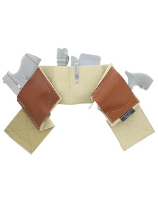Galco Underwrap Kak Belly Band - 2 Leather Holsters Lrg 42-46