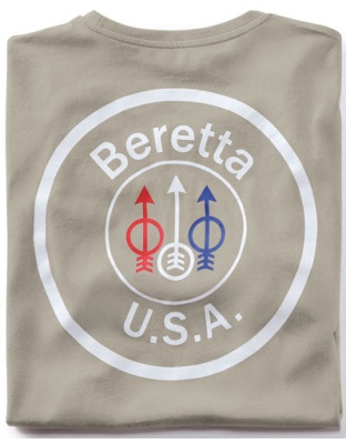 Beretta T-shirt Usa Logo - Large Dove Grey