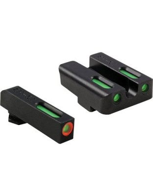 Truglo Sight Set Glock Low - Tfx Pro Green-orange Outline