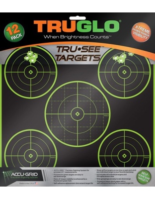 Truglo Tru-see Reactive Target - 5 Bull 12-pack