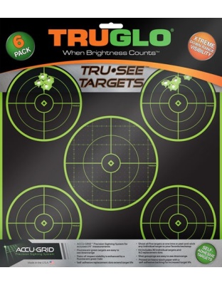 Truglo Tru-see Reactive Target - 5 Bull 6-pack