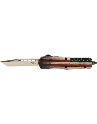 Templar Knife Small Otf Wood - Us Flag 3.5" Silver Tanto