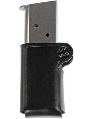 Galco Single Mag Pouch Leather - .45 Single Stack Metal Mag Blk