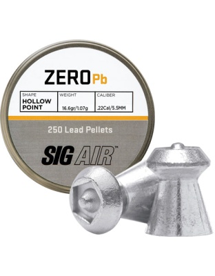 Sig Pellets .22 Zero 16.6gr - Hp Tip Lead Alloy 250 Ct.