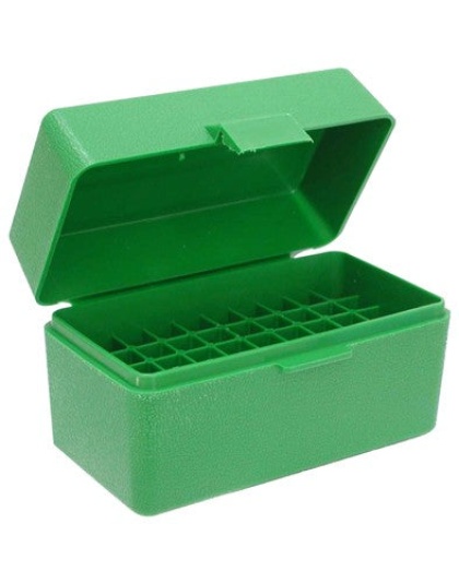 Mtm Ammo Box .22-6mm Ppc & Br - 50-rounds Flip Top Style Green