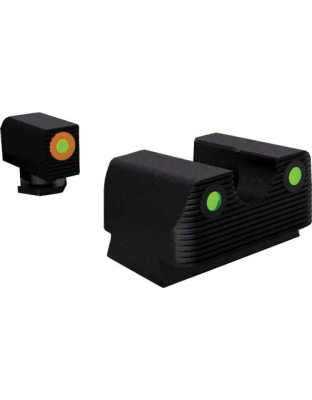 Rival Arms Tritium Night Sgt - Set Glock 17-19 W-orange Ring