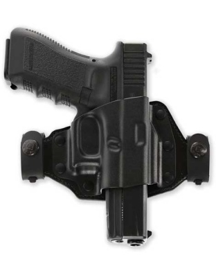 Galco Quick Slide Belt Holster - Rh Hybrid Glock 17192627 Bl