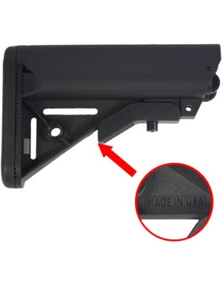 J&e 3rd Gen Armory Sopmod - Ar15 Buttstock Black