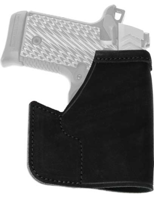 Galco Pocket Protector Holster - Rh Leather Sig P365-glk 42 Blk