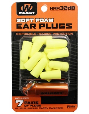 Walkers Ear Plugs Soft Foam - 32db 7-pair Blue W-carry Case