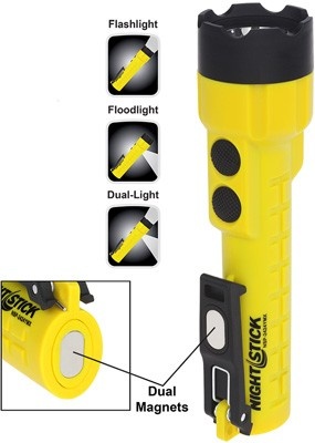 Nightstick X-series Dual-light - W-magnet Yellow 3aa Batteries