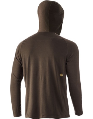 Nomad Durawool Ls Hoodie - Base Layer Mud Large