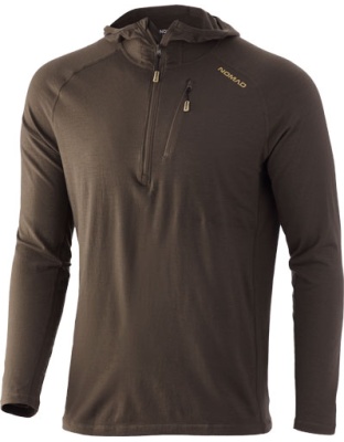 Nomad Durawool Ls Hoodie - Base Layer Mud X-large