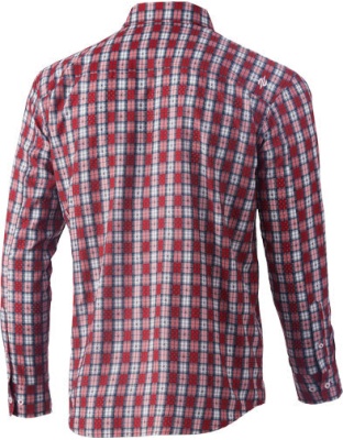 Nomad Stretch Lite Plaid Ls - Button Down Navy-red X-large