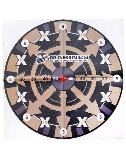 Mc Usmc 9" Spear Point - Throwing Knives 6-pack Blk-fde
