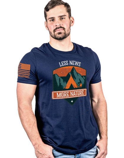 Nine Line Apparel More Nature - Less News Midnight Navy Large