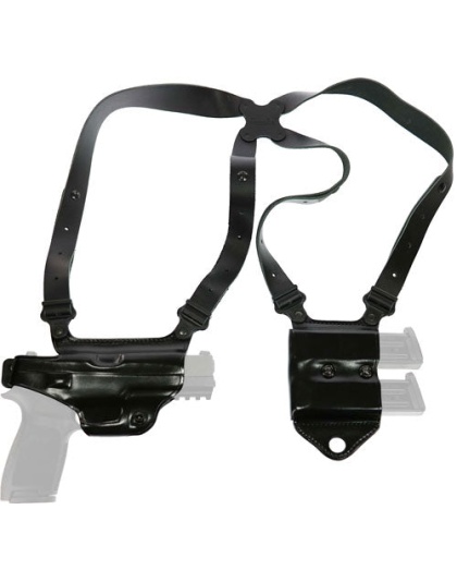 Galco Miami Ii Shoulder System - Rh Leather S&w M&p 9-40 Black