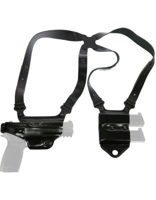 Galco Miami Ii Shoulder System - Rh Leather Sig P320f 9-40 Blk