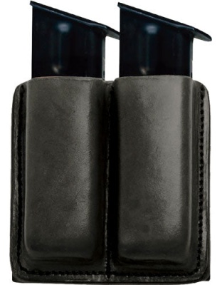 Tagua Double Mag Pouch Owb - Leather Colt 45 Black Ambi