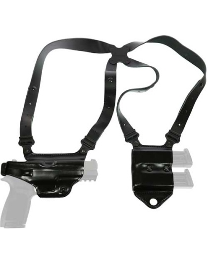 Galco Miami Shoulder System - Rh Leather Glk 17-19-22-23 Blk