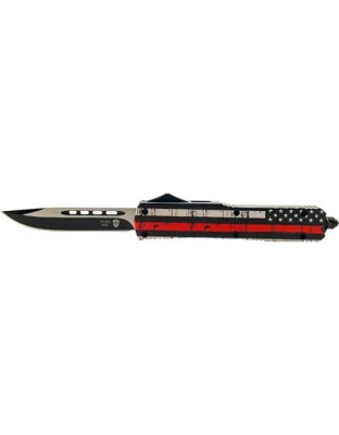 Templar Knife Slim Otf Back - The Red 3.5" Blk Drop Point
