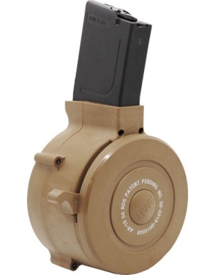 Iver Johnson Magazine Ar15 - .223 50rd Drum Tan Poly