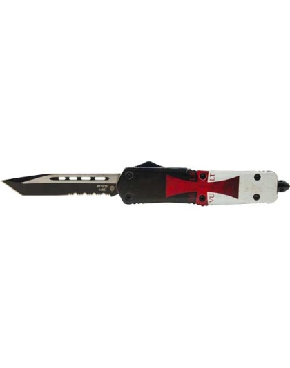 Templar Knife Large Otf Templr - Flag 3.5" Blk Tanto Serrated