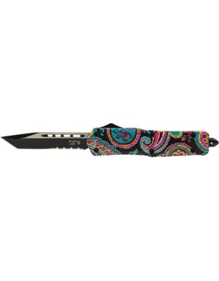Templar Knife Large Otf Quilt - 3.5" Black Tanto Serrated