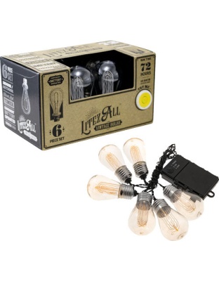 Promier Led Edison Bulb 6 - Piece String Light 3aa Notincl