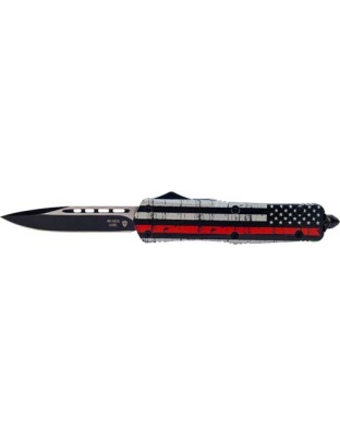 Templar Knife Large Otf Back - The Red 3.5" Blk Drop Point