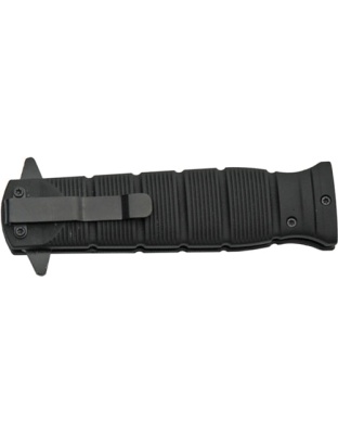 Guard Dog Knife Rubber Handle - Spring Assist Folder 3.5" Blk!