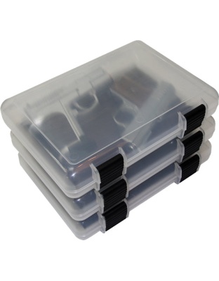 Mtm In-safe Handgun Storage - Case 9" Clear Smoke 3-pack