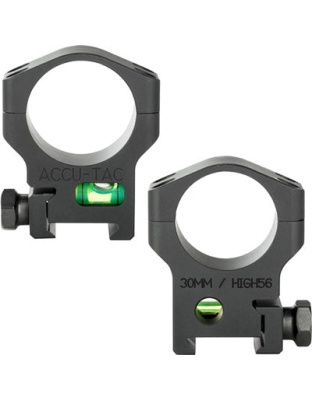 Accu-tac 30mm Scope Rings - Steel Flat Black