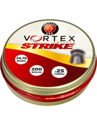 Hatsan Vortex Strike Pellets - .25 24.70gr 200 Per Tin