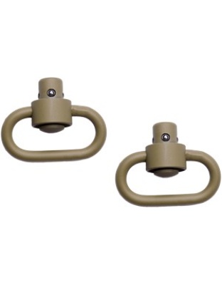 Grovtec Hd Push Button Swivels - Cerakote Desert Snd 1 1-4" 2pk