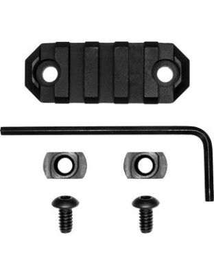 Grovtec Rail Section M-lok - 2.2" 5 Slot Aluminum Black