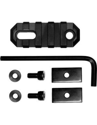 Grovtec Rail Section Stock Ar - 2.2" 5 Slot Aluminum Black