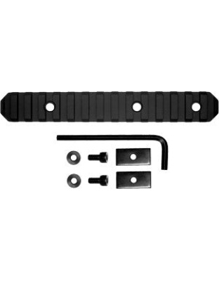 Grovtec Rail Section Stock Ar - 6" 15 Slot Aluminum Black